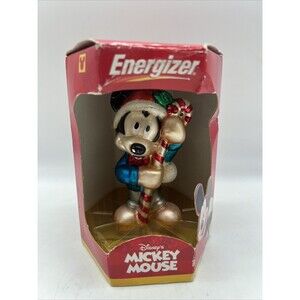 5” Disney Mickey Mouse Glass Christmas Ornament Energizer Promo - 2000